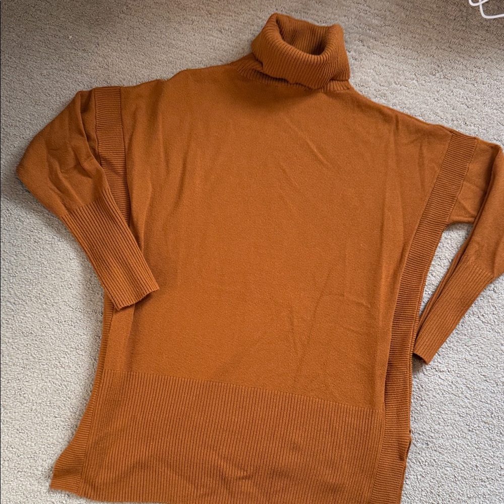 French Connection Burnt Orange Turtleneck Sweater